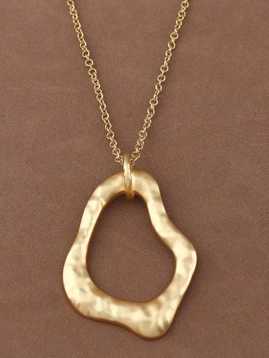 Collana Statement con Grande Ciondolo Boho Aperto e Catena