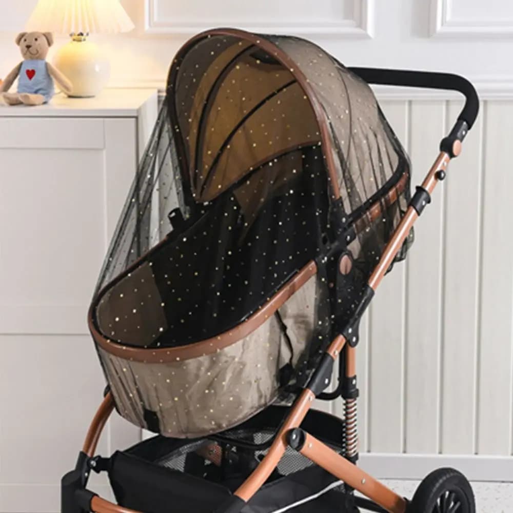 Zanzariera per passeggino con protezione UV e motivo a stelle, accessorio per passeggino, tenda antizanzare per passeggino, rete per carrozzina