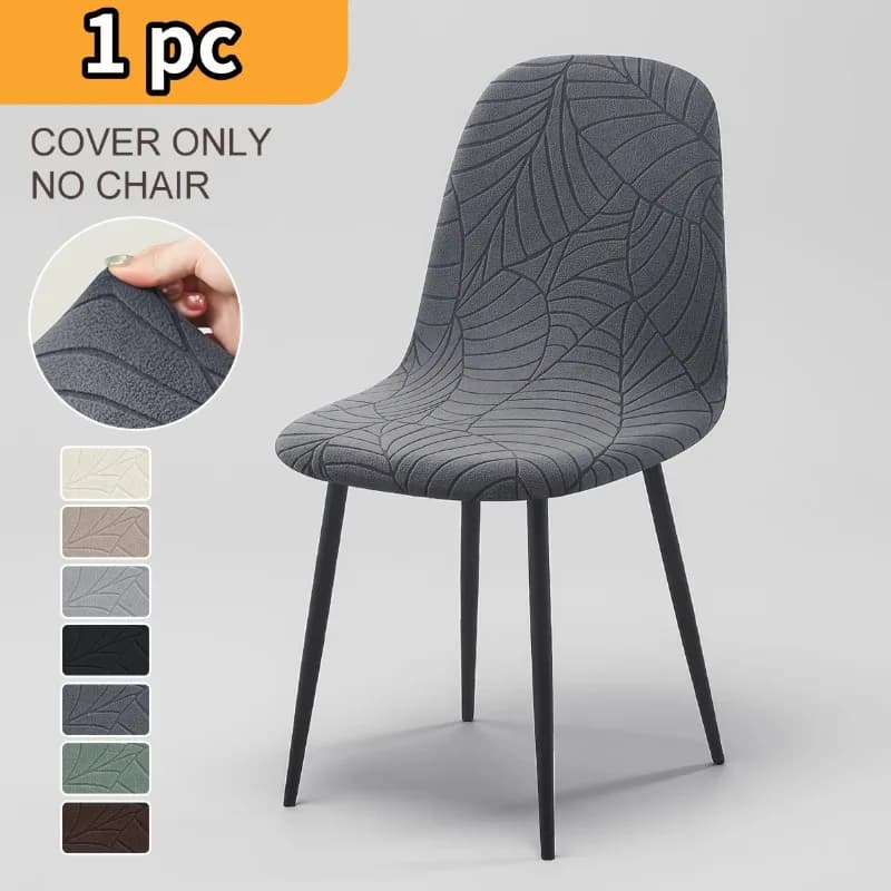 Coprisedie da pranzo nordiche elasticizzate in jacquard, coprisedia universali lavabili antimacchia senza braccioli, per casa e hotel