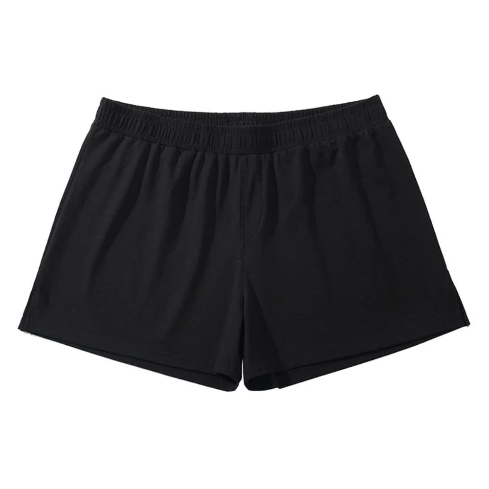 Summer new men's 3-inch short cotton fabric suitable for fitness, running, training, lightweight and breathable shorts