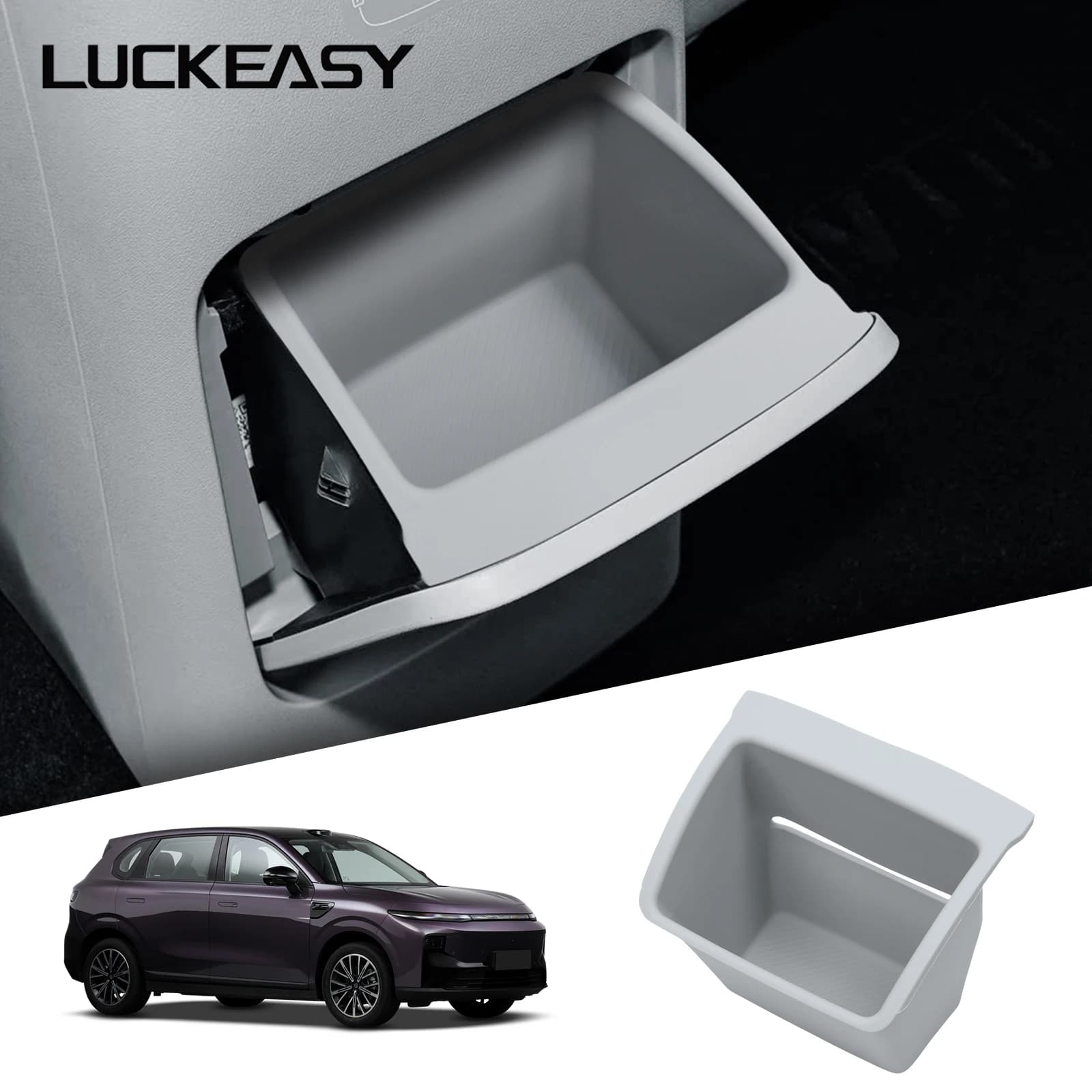 Per Leapmotor B10 2025 2026 Scatola portaoggetti bracciolo auto Vassoio posteriore in silicone Organizzatore Accessori interni