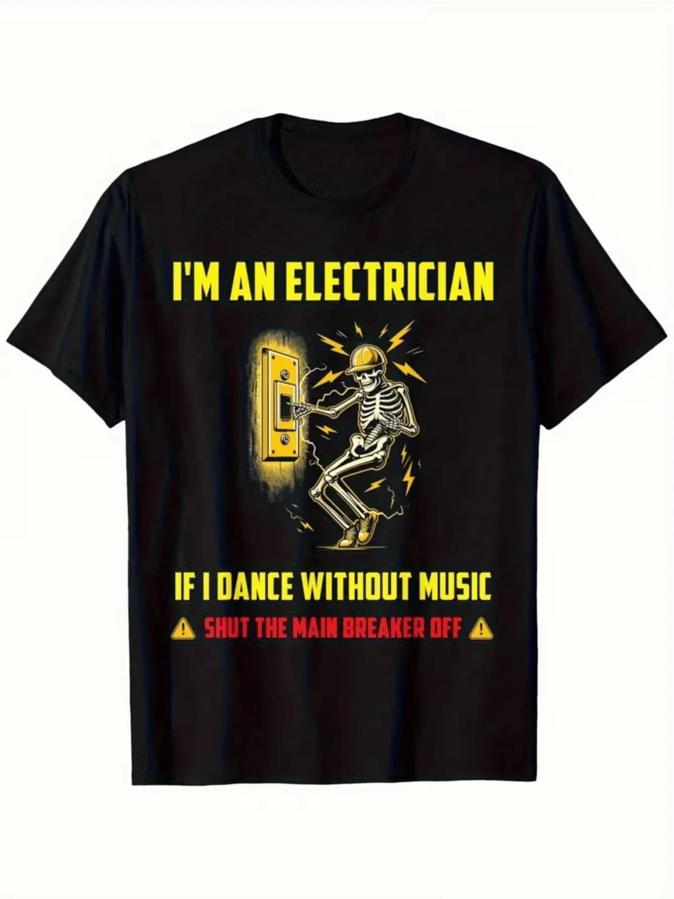 T-shirt grafica da elettricista in cotone da uomo, unisex, casual, girocollo, a maniche corte, oversize, top estivi