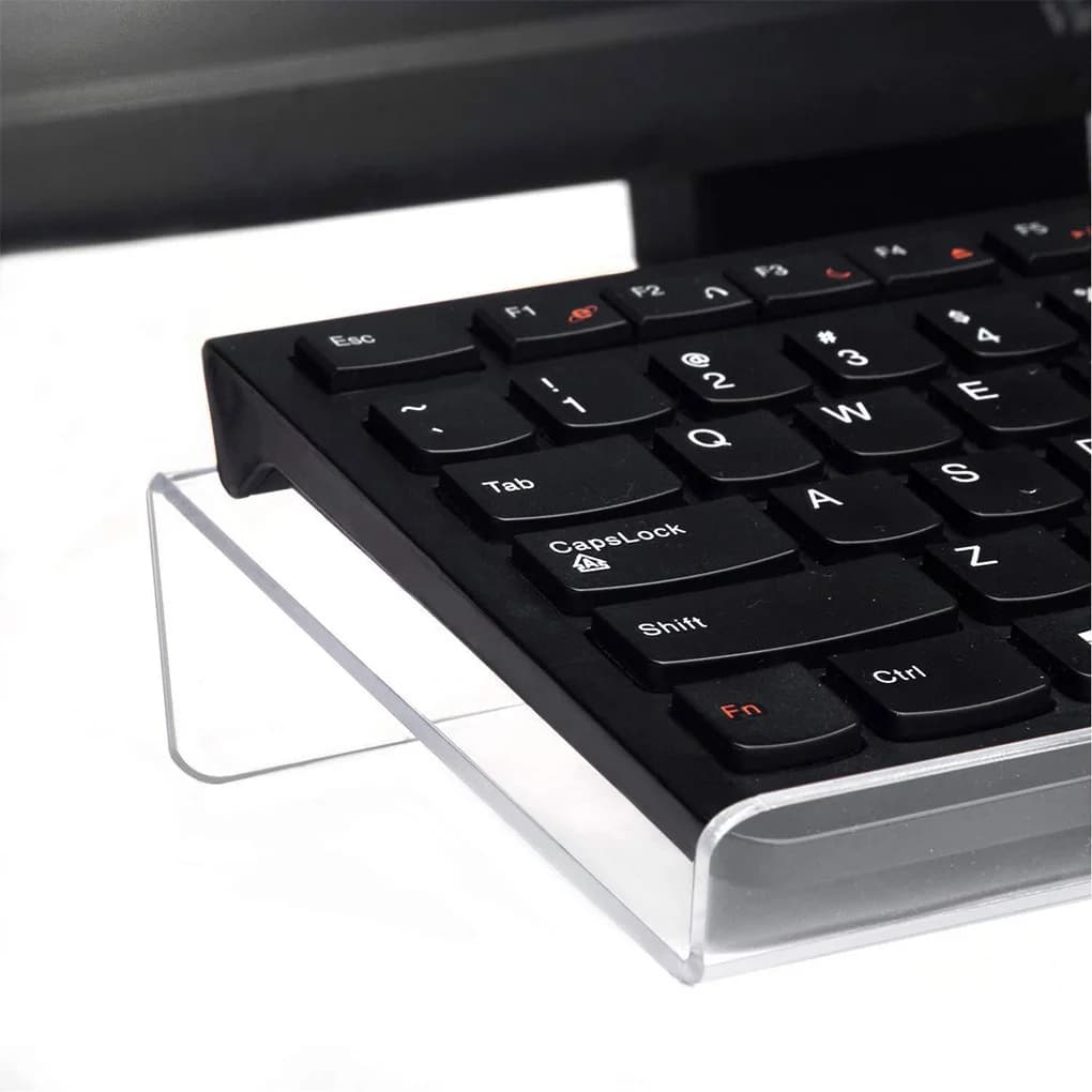 Supporto per Tastiera in Acrilico, Rialzo da Scrivania per Tastiera Mini PC, Supporto Inclinato per Tastiera di Computer Portatile
