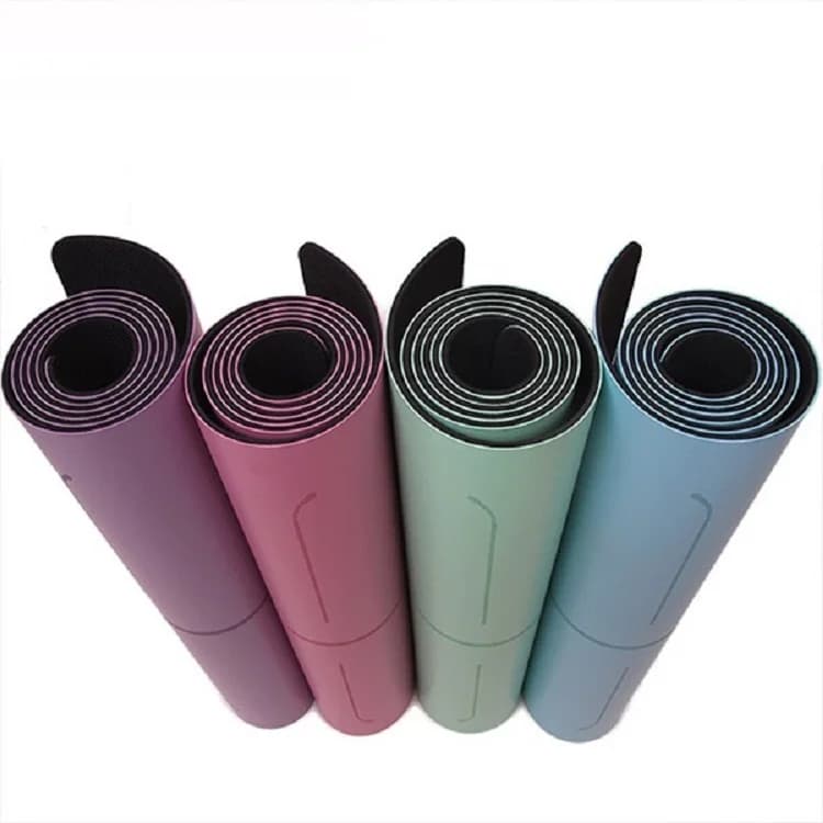 Tavola in schiuma PU Esercizio fitness Tappetino yoga per bambini spesso pieghevole Tappetino pieghevole viola nero Tappetino per marchio privato premium Yoga 11