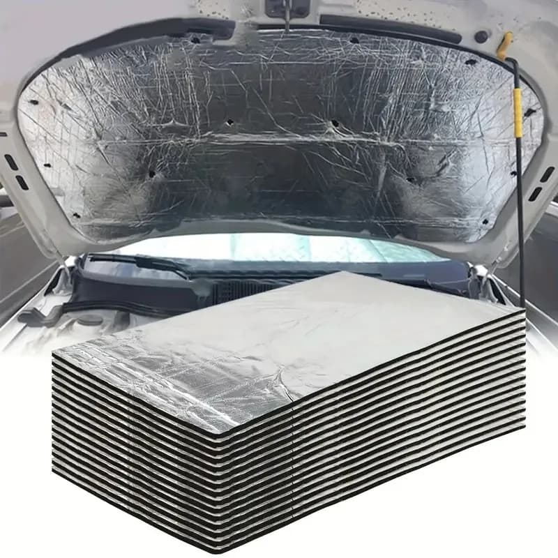 200x50cm 5/10mm Car Sound Mat Noise Deadener Heat Insulation Deadening Mat Hood Closed Cell Foam Universal Auto Accessories