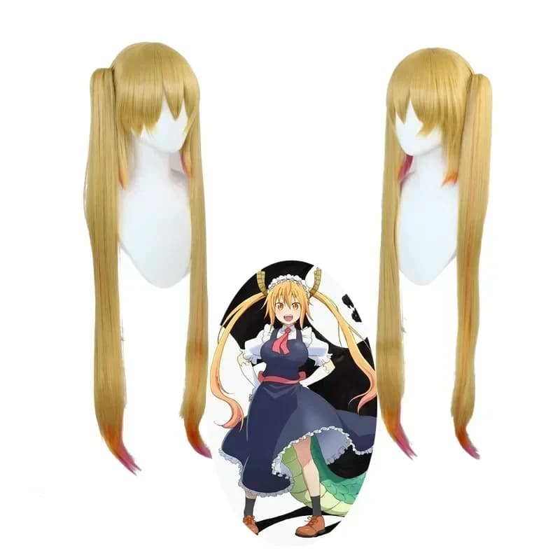 5;e,8\v,5/Anime Miss Kobayashi'S Dragon Maid Tohru Cosplay Costume British Style School Uniform Strap Dress Wig Womaf,5'h\8/m'