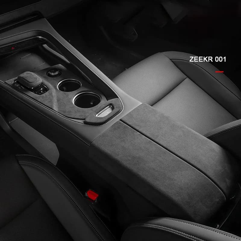 For ZEEKR 001 2021 2022 2023, A lcantara Scamosciata Leather Changing Panel Auto Arm Cover Air Vent Exit Frame Auto Accessories