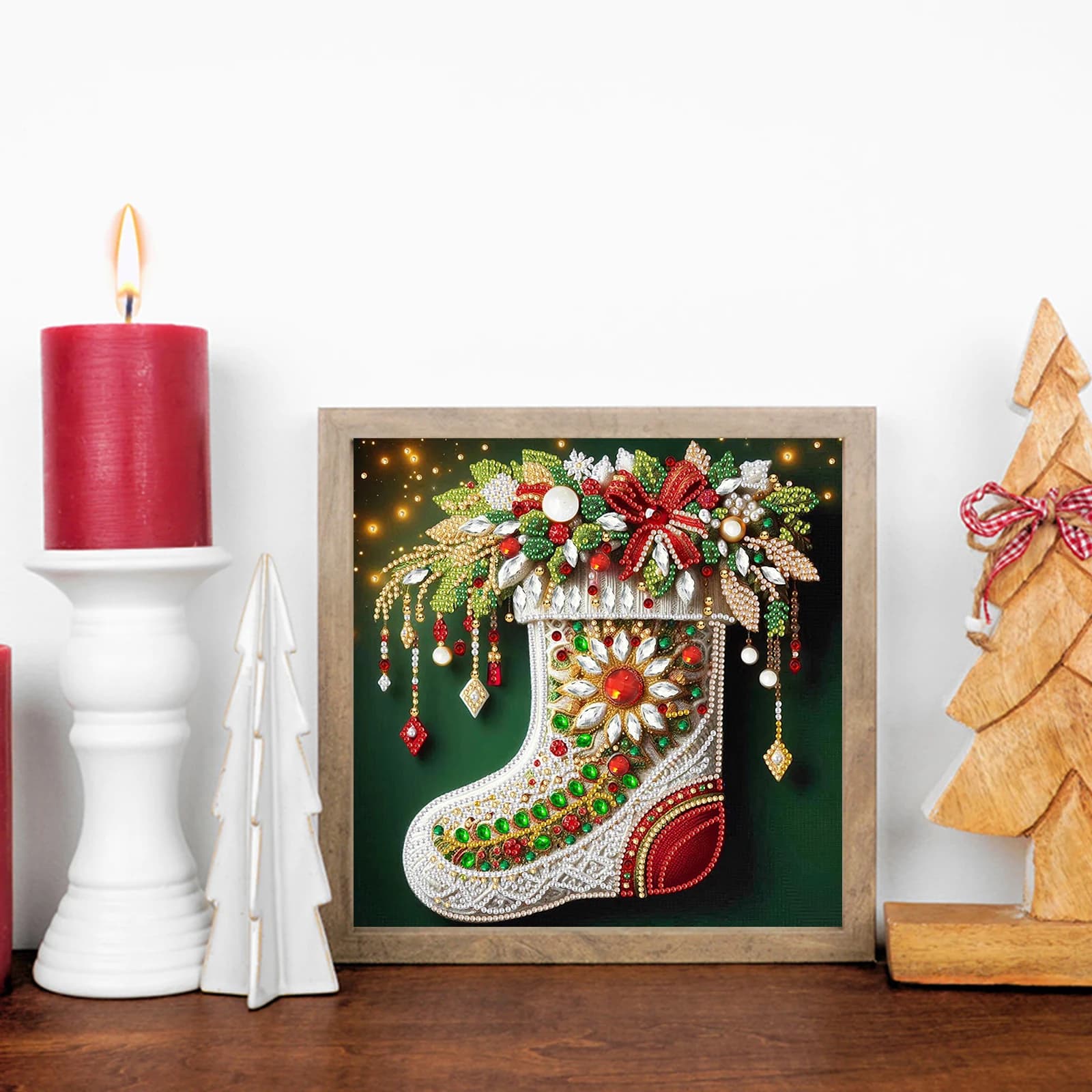 5D Diamond Painting Kit in Special Shape with Adult Gems / Beginners, Gift Idea, Wall Decoration for Home 30x30cm