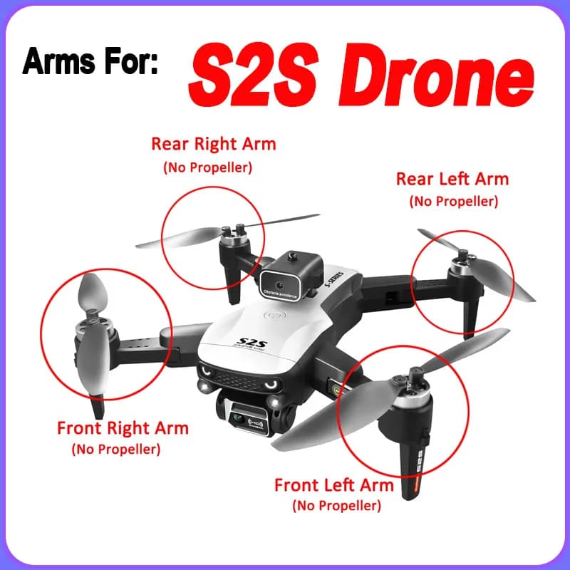 Original spare part for arm motor drone S2S Front arm/rear left/right arm with motor part brushless accessory LS-S2S