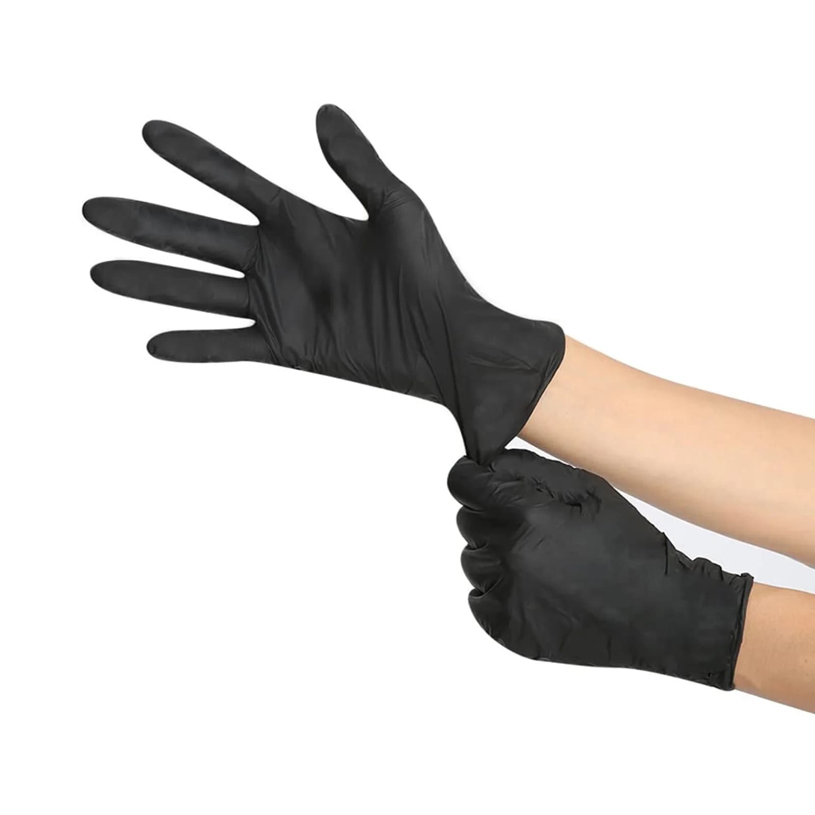 50 guanti monouso in nitrile, resistenti, per alimenti, cucina, impermeabili, per catering, Safeguard, senza polvere, senza lattice