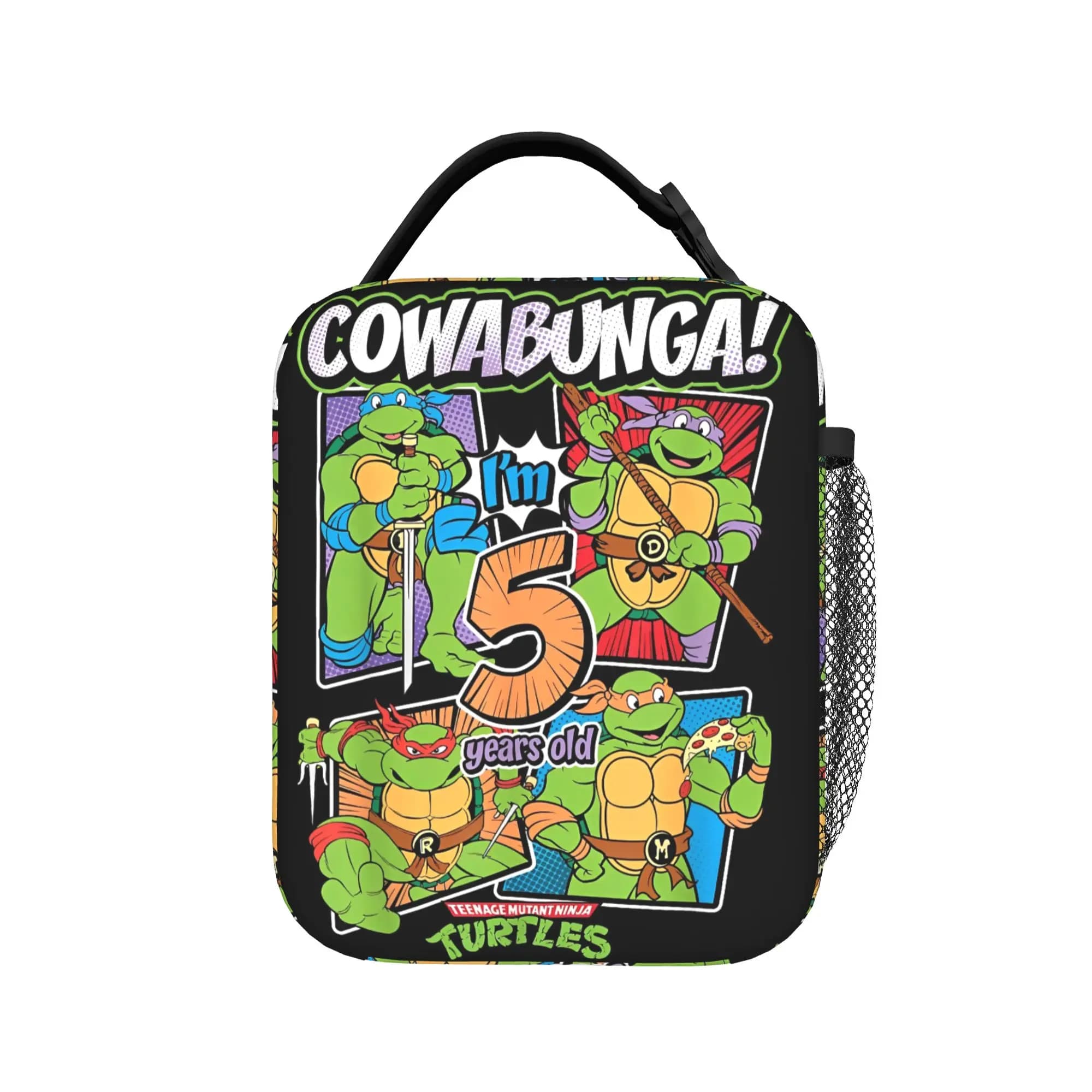 Cowabunga Sono 5 Anni TMNT Cartoon Borsa Termica Porta Pranzo Contenitore per Pasti Tartarughe Ninja Borsa Pranzo Bento