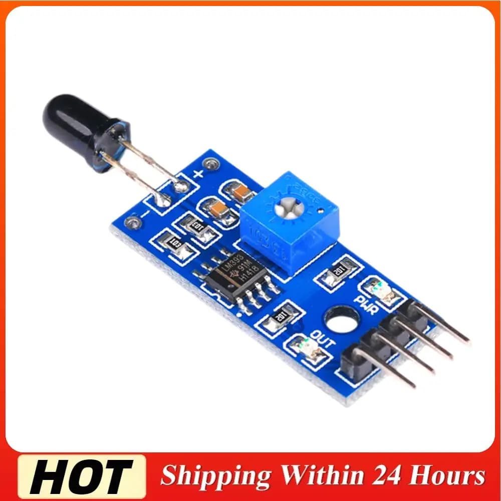 4 Pin 3.3V-5V Fiamma Detector Fiamma Receiver Module, Flame Sensor with Adjustable Sensitivity, Fai-da-Te Arduino Kit Accessories