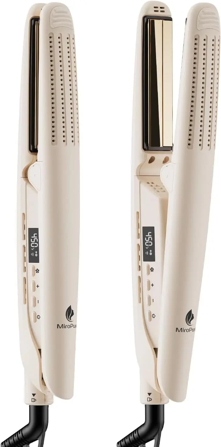 Piastra e arricciacapelli 2 in 1, 360 ° Styler Airflow con Aria Ionica Fredda, 13 Temperature Regolabili, Doppia Tensione
