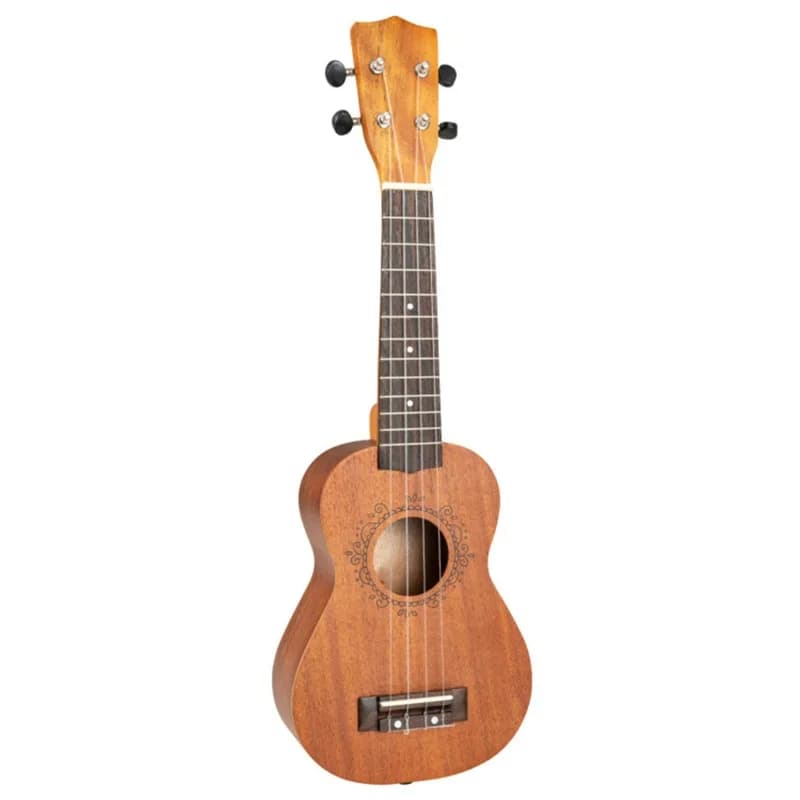 21" Solid Mahogany Ukulele with 15:1 Professional Tuners, Complete Starter Kit for Beginners