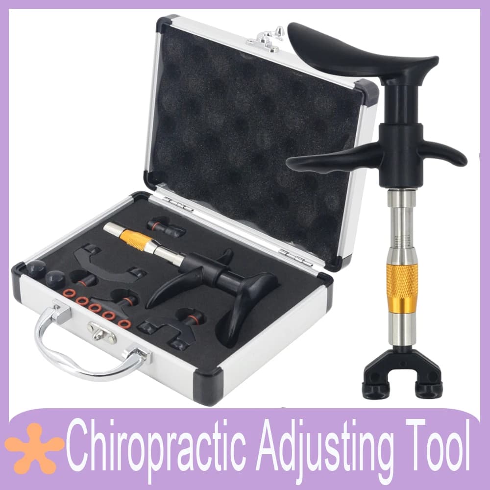 Manual handheld chiropractic tools with 10 levels of regulation, body massage gun and spine correction to relieve pain