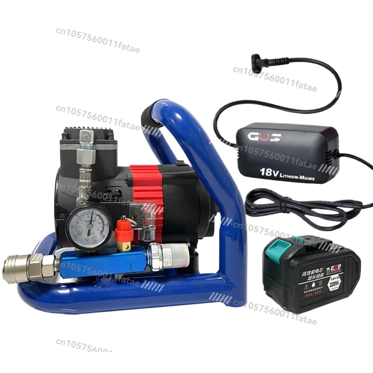 Compressore d'Aria Portatile Wireless AC/DC Multifunzione con Batteria al Litio Ricaricabile per Casa e Auto