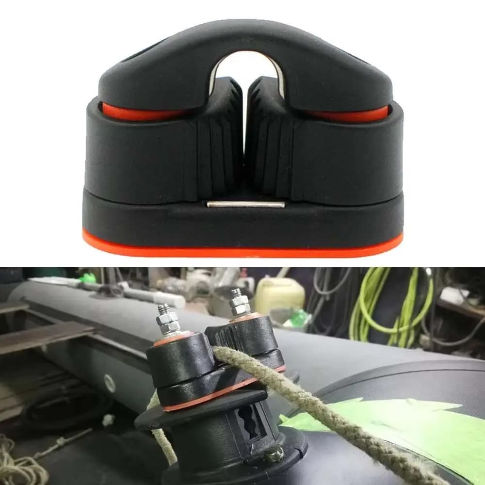 Tacchetta per camma ad ingresso rapido per barca in nylon con anelli principali Cuscinetti a sfera Morsetto per corda Tacchetti per barche Kayak Marine