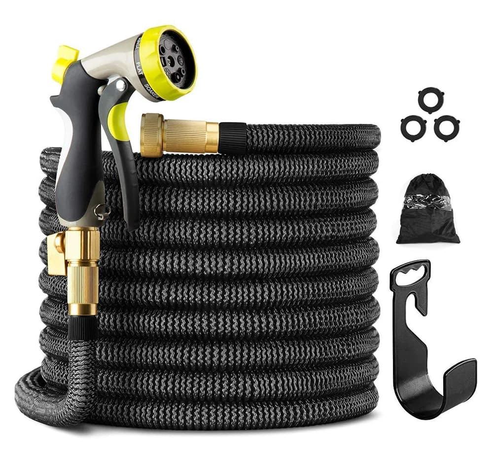 Flexible expandable garden hose with spray gun 8 models for gardening, cleaning