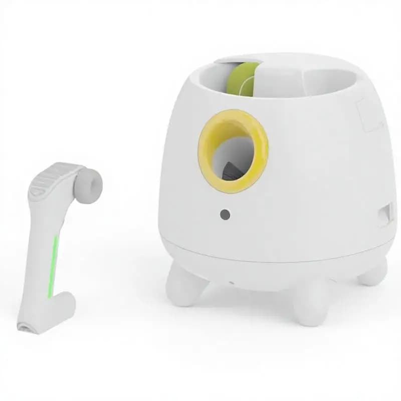 Automatic Dog Ball Launcher Treat Reward Distributor 20m Distance Smart Plastic Sport Tennis Ball Thrower