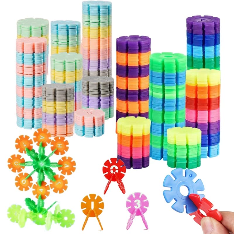 60 ~ 200 pz Fiocco di Neve Building Blocks Giocattoli Per Bambini Costruzione FAI DA TE Scuola Materna Gioco di Montaggio Giocattolo Educativo per I Bambini Regalo TMZ