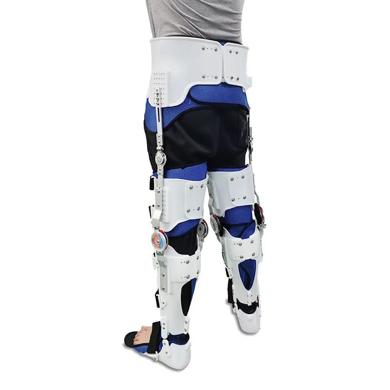 Comodo tutore per ortesi del piede della caviglia del ginocchio fisso per la paralisi dell'anca dell'arto inferiore per lesioni al ginocchio delle gambe