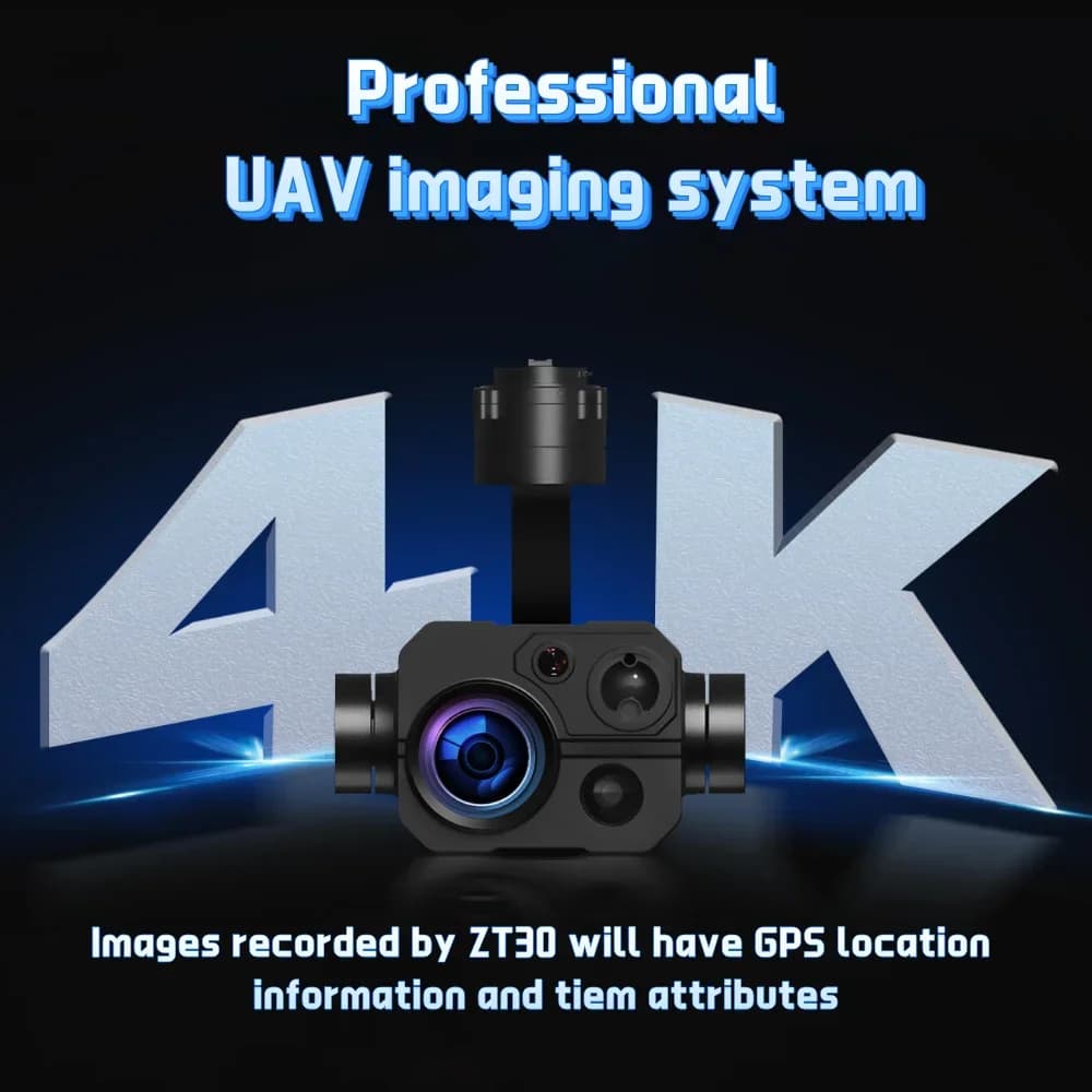 2026 NewT30 Gimbal Camera Dr-one con pod ottico AI ad alta risoluzione e carico utile pesante a lungo raggio Accessori ottimali Evtol Dr-one