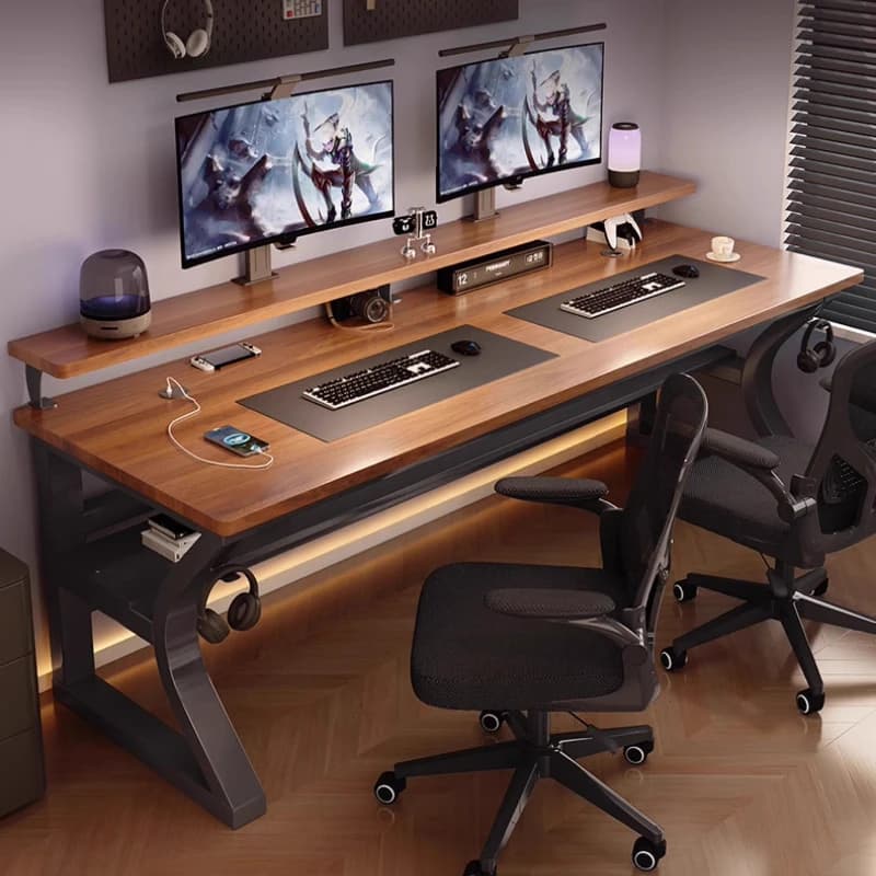 Scrivanie da Ufficio Moderne in Legno di Design, Scrivanie di Lusso per Casa, Grandi Scrivanie per Computer Portatile, Scrivanie da Gaming Regolabili in Altezza, Mobili Escritorio