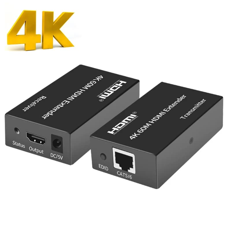 HDMI extender 4K @ 30Hz 100M on Rj45 cable Cat5e/6 60M HDMI Ethernet Extender Video transmitter receiver kit for PC NVR TV