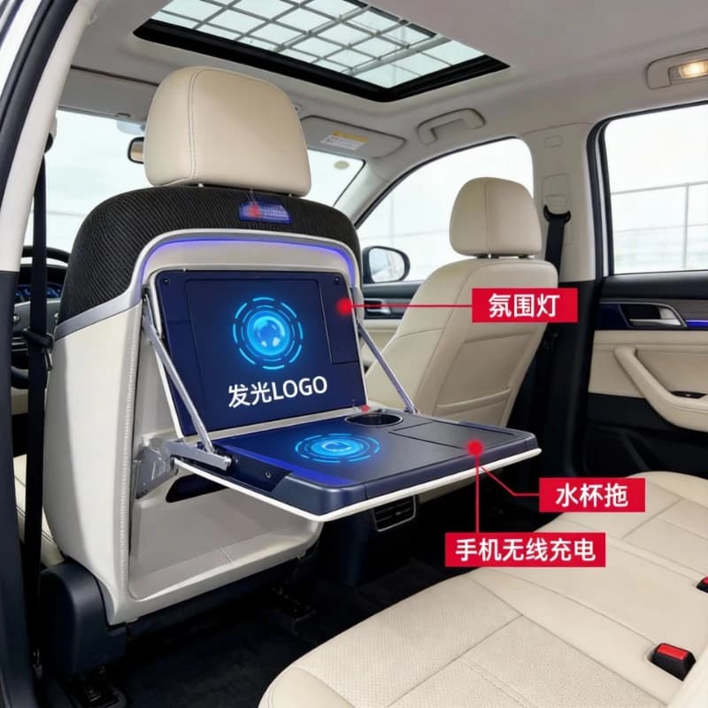 Pannello Tavolino Posteriore Regolabile V260 per Auto, SUV, Furgone - Organizer Portatile Pieghevole per Sedile Veicolo