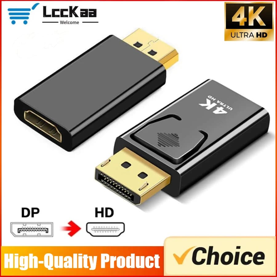 HDMI 4K 30Hz/60Hz DisplayPort Converter Adapter, from Port DP Display to HDTV, for Laptop and PC