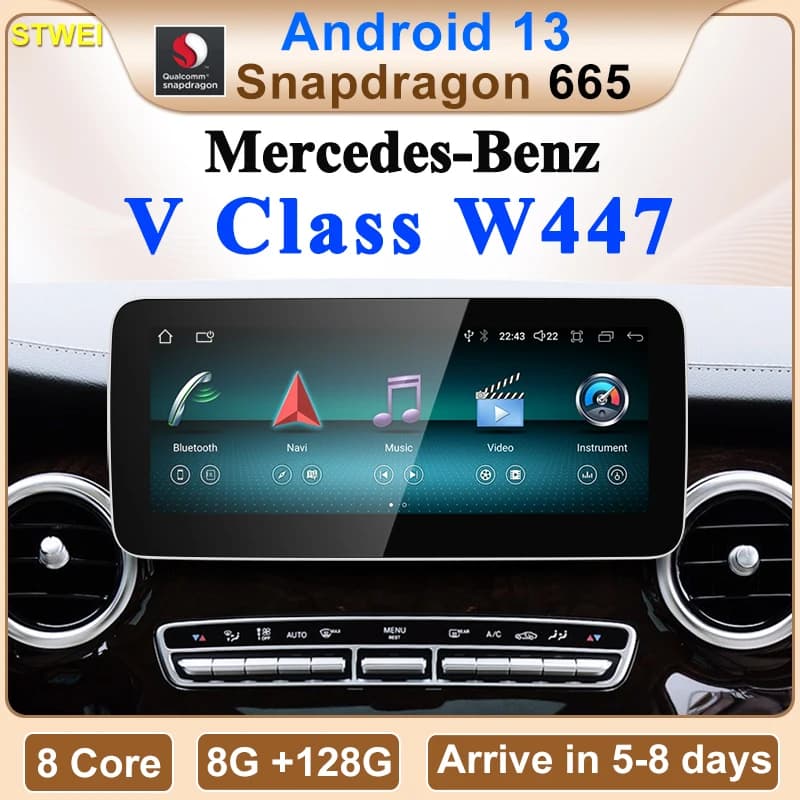 STWEI Factory Price Android14 AUTO Carplay For Mercedes Benz Class V W447 V250 Intelligent Vehicle System Multimedia Automotive