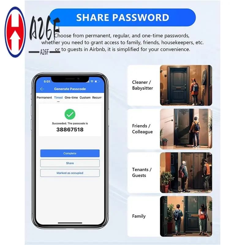 A26F-Smartlock Box, serratura a chiave Scatola di sicurezza a chiave intelligente wireless App per scatola di serratura elettronica, magazzino domestico per ufficio agente immobiliare