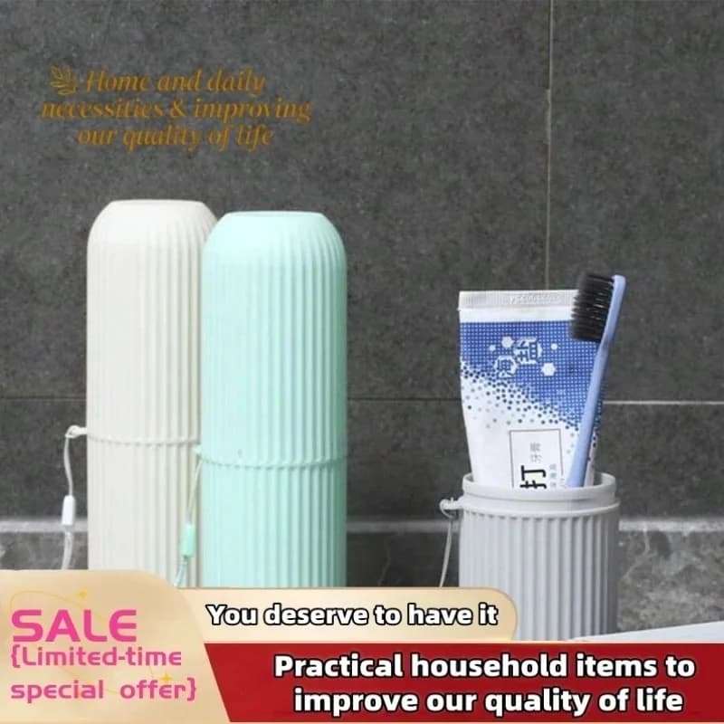 Travel Toiletries Storage Cup New Creat table Toothbrush Protect Holder Cup Case Travel Camping Storage Box Organizer