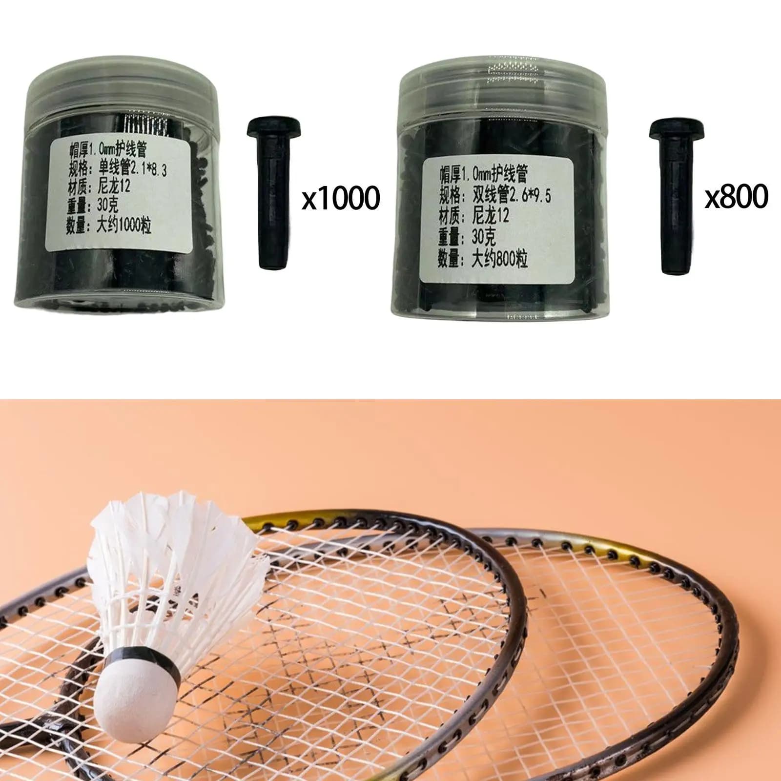 Lightweight Badminton Racket Grommets Eyelets Nylon Tube Protection Gear Replacement Accessories for Tennis and Badminton