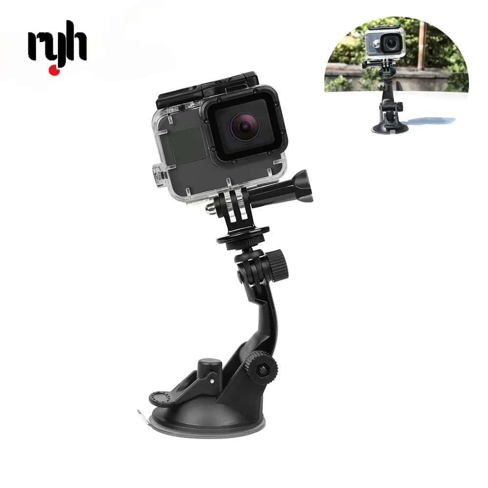 Ventosa da 7 cm per GoPro Hero 9 8 7 6 5 Black OSMO SJ4000 Xiaomi Yi 4K Mijia 4K H9 con adattatore per treppiede, accessorio sportivo GoPro