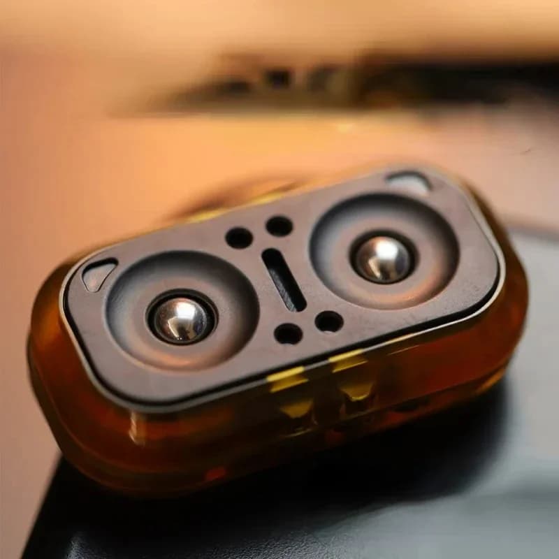 Gufo Push Card magnetico Cursore antistress con giroscopio con punta delle dita per alleviare l'ansia Giocattolo spinner con cursore meccanico