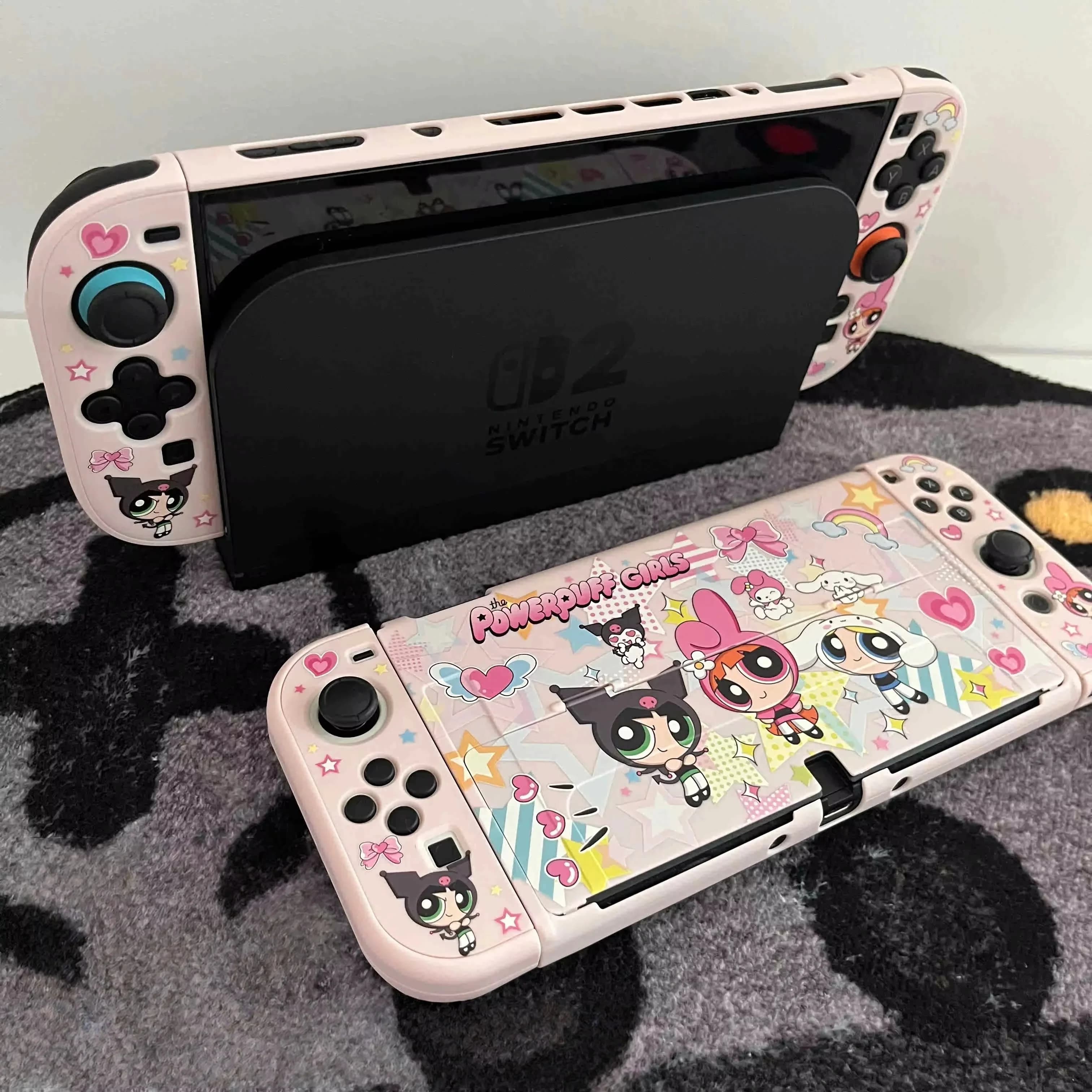 Custodia Protettiva per Switch 2 con Motivo Personalizzato a Cartoni Animati, Design My Melody Kuromi Cinnamoroll per Accessori Nintendo Switch Oled