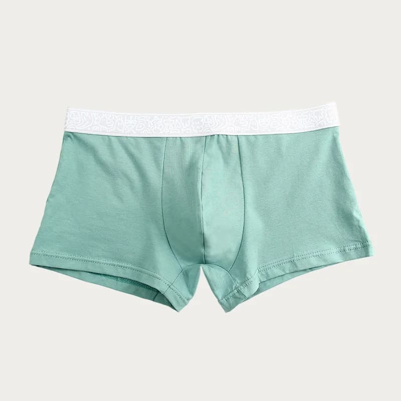 5PCSAntibacterial pure cotton underpants for teenagers, four-cornered sports shorts for the development period, breathable, and