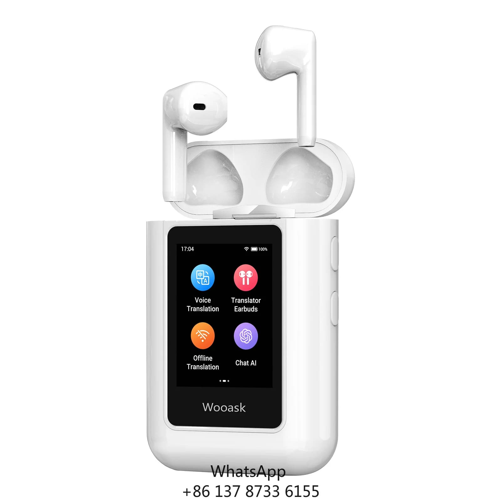 Prima cuffie traduttore vocali AI A8 ChatGPT al mondo con schermo touch, auricolari wireless per traduzione simultanea