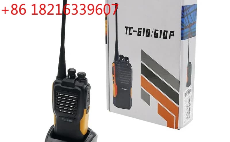 TAO HYT TC-610 5W Walkie Talkie IP66 Ricetrasmettitore Portatile VHF UHF 16 Canali Comunicazione 5-10KM