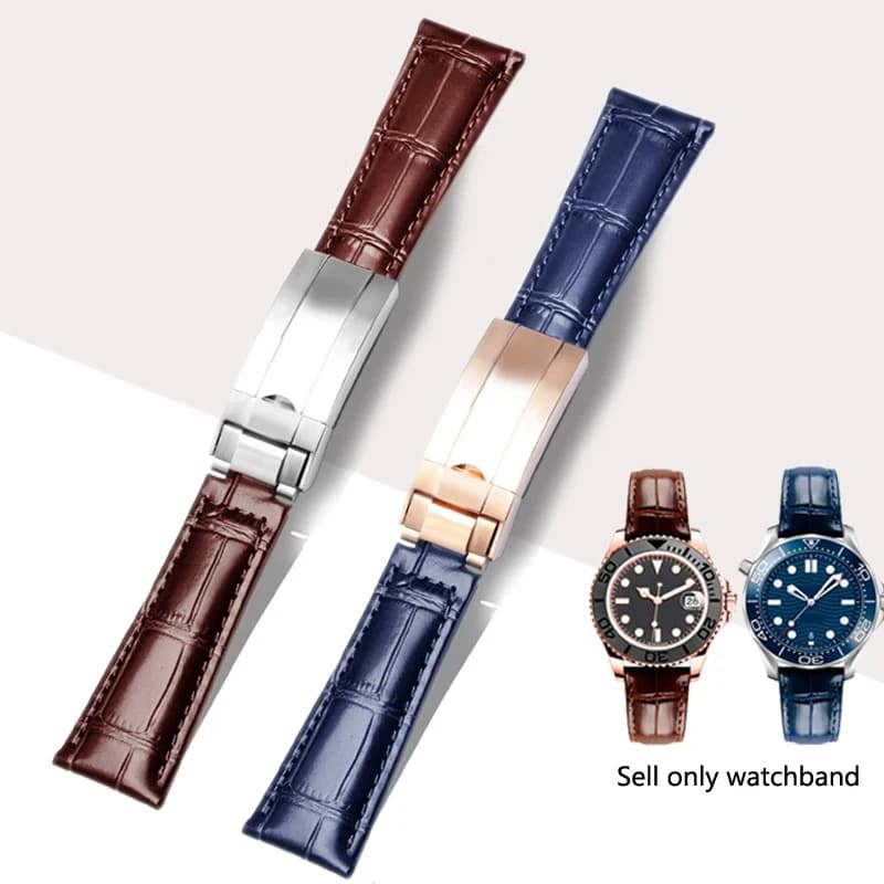 For Rolex SUBMARINER Water Ghost DAYTONA GMT Genuine Cowhide Grain Calfskin Men Women Strap Watch Accessories band 20mm