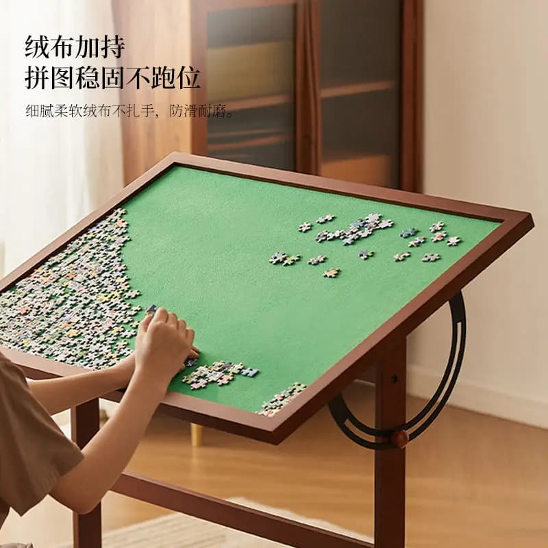 Tavolo puzzle mobile con regolazione ribaltabile, grande scatola di immagazzinaggio desktop avanzata multifunzione da tavolo disponibile ai bambini