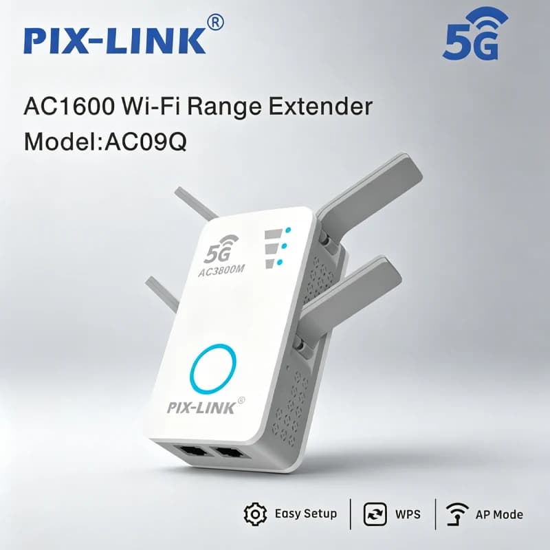 PIX-LINK AC3800 Ripetitore WiFi Dual Band 3800Mbps 5GHz Amplificatore di Segnale Wireless per Casa con Copertura a Lungo Raggio