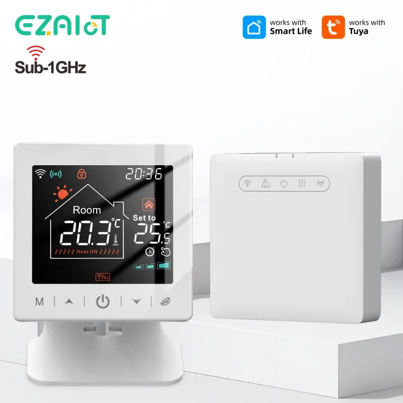 Termostato Wifi per casa intelligente tuya RF caldaia a gas wireless riscaldamento programmabile temperatura ambiente telecomando con Alexa Google