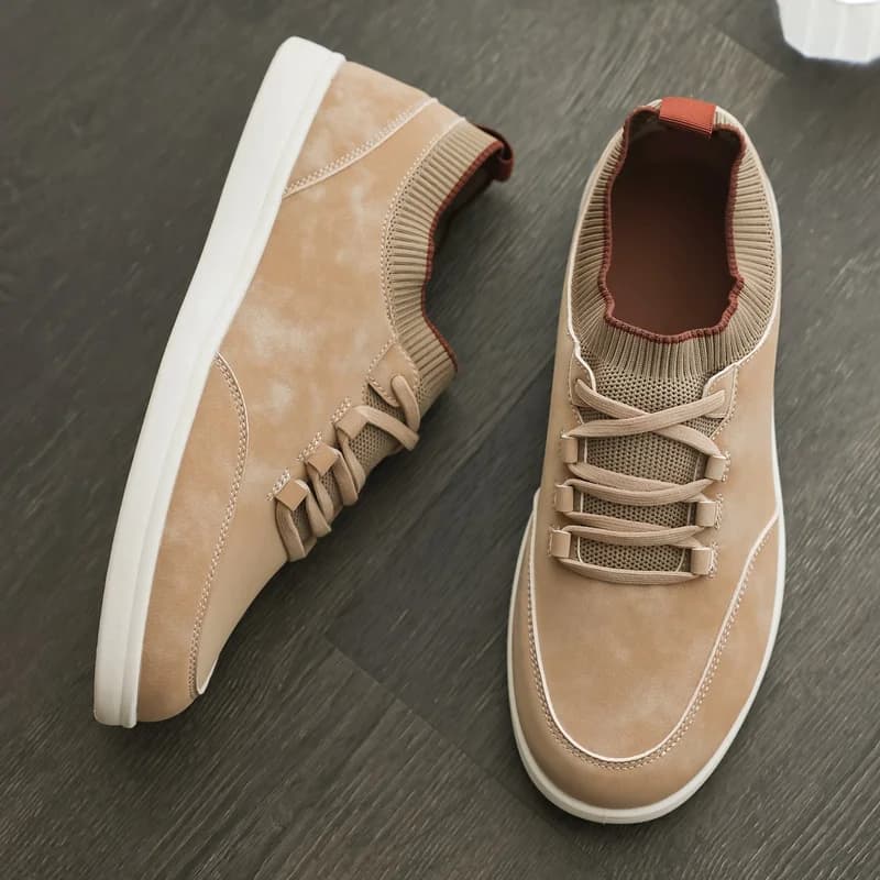 Plus Size 46 Men's Casual Shoes Lightweight Breathable Men Shoes Flat Sneakers White Lace-Up Tenis Man Sneakers