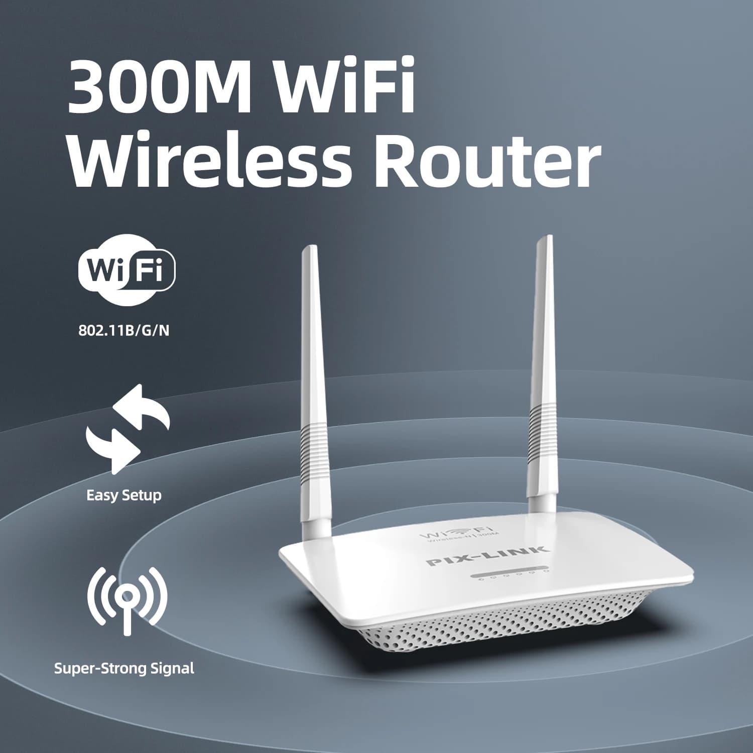 PIX-LINK WR07 Wireless WiFi Router 300Mbps High Speed Wi-Fi Repeater Range Extender High Power Antenna Extended Coverage