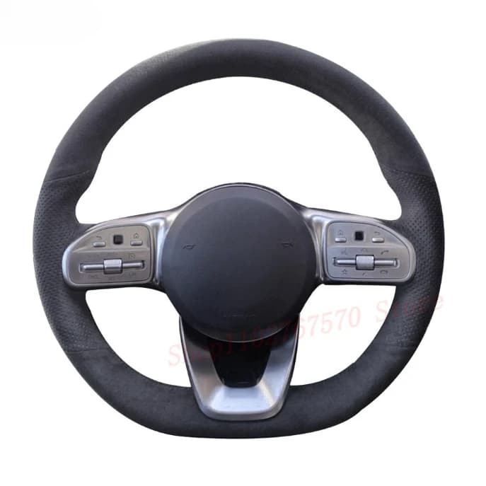 DIY hand sewn suede anti slip cover for Mercedes Benz Class E Class C E300l A200L GLC260 GLB GLA Car accessories
