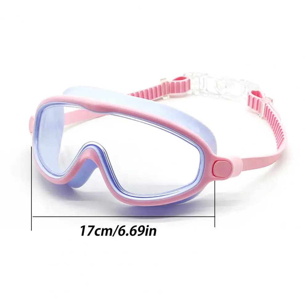 17 cm swimwear Set Adjustable anti-fog swimwear with wide view with nose claws and ear plugs Children's pool glasses without losses