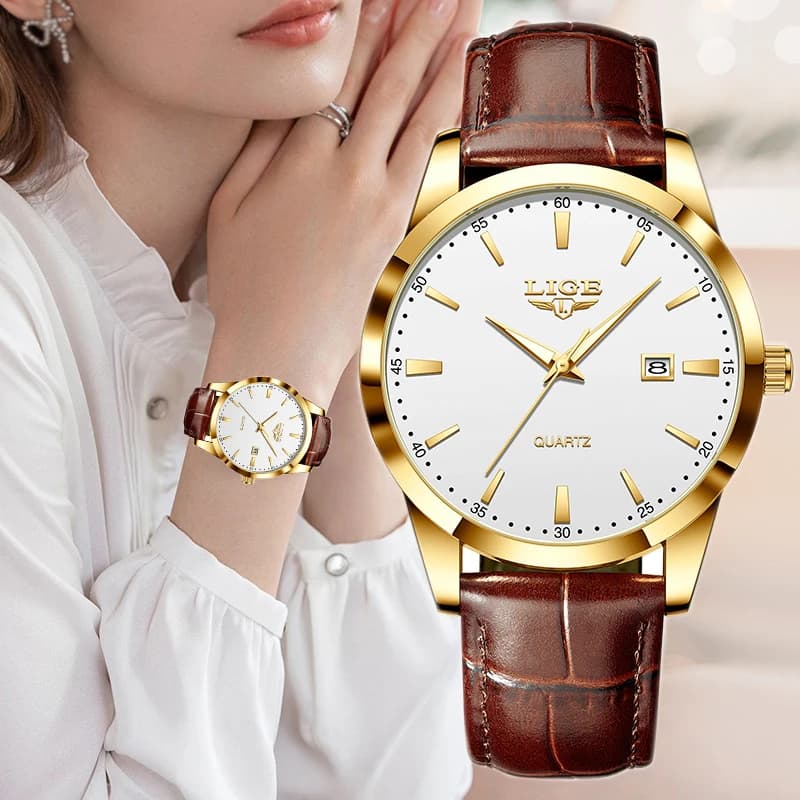 Orologio da donna LIGE Fashion 2026 di lusso elegante impermeabile luminoso con datario, orologio da polso al quarzo da donna + SCATOLA