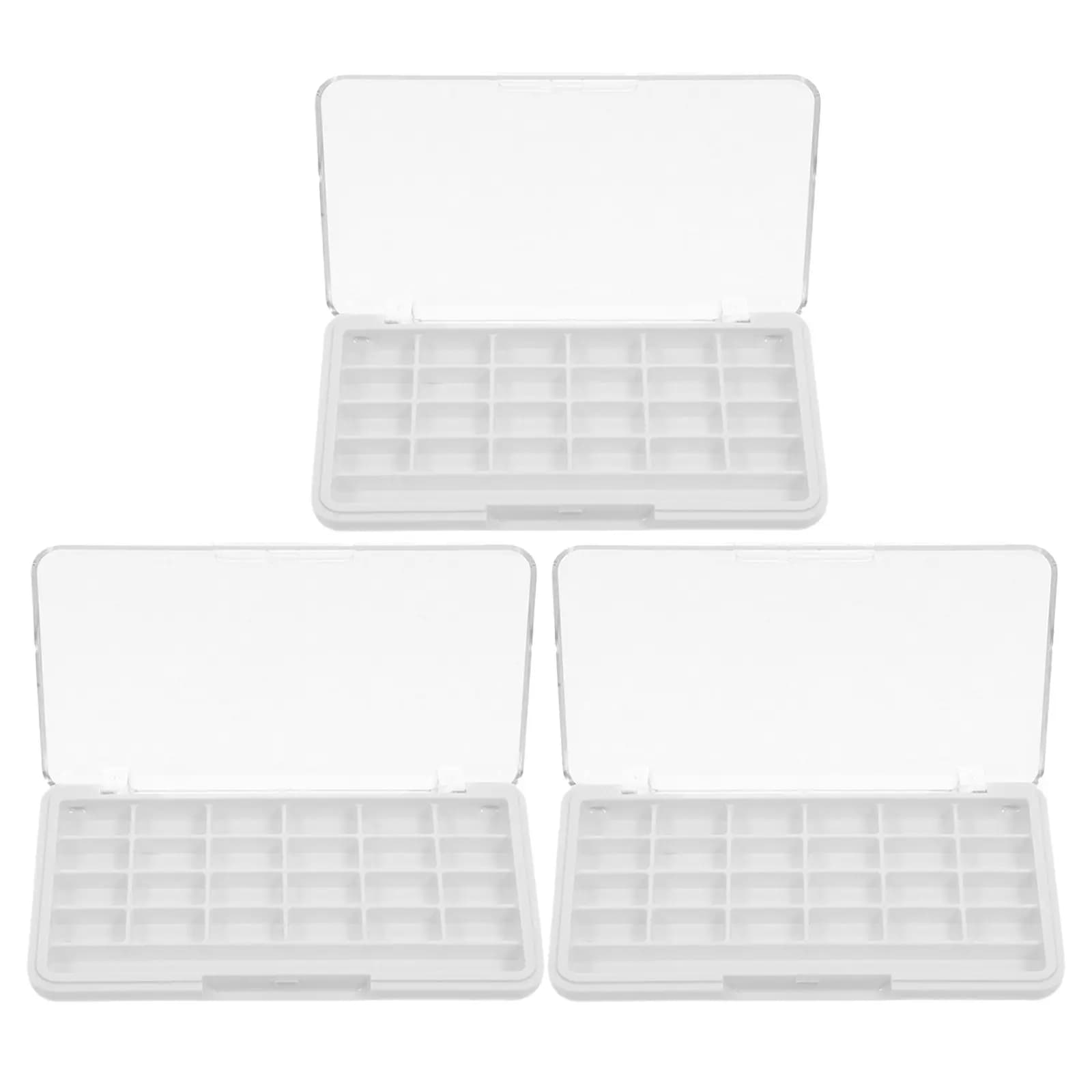 Set di 3 Palette Vuote per Ombretti, Organizzatore Trucchi Ricaricabile a 24 Scomparti, Contenitore Portatile da Viaggio per Ombretti Fai-da-te per Donne